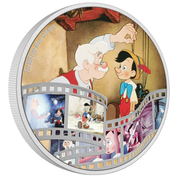 Niue: Disney Cinema Masterpieces - Pinocchio kolorowany 3 uncje Srebra 2022 Proof