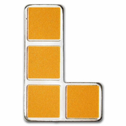 Niue: Tetris - L-Tetrimino Block kolorowany 1 uncja Srebra 2023 (pomarańczowy)