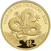 Royal Mint Lunar: Rok Smoka 1 uncja Złota 2024 Proof