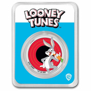 Samoa: Looney Tunes - Bugs Bunny kolorowany 1 uncja Srebra 2022 Slab 
