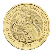 The Royal Tudor Beasts: Lion of England 1/4 uncji Złota 2022 