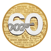 Tuvalu: James Bond 60. rocznica filmu 5 uncji Złota 2022 Proof Pavé - Set Diamond