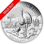 Australijski Emu 1 uncja Srebra 2021